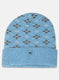 Men Sky Blue Self Design Cap