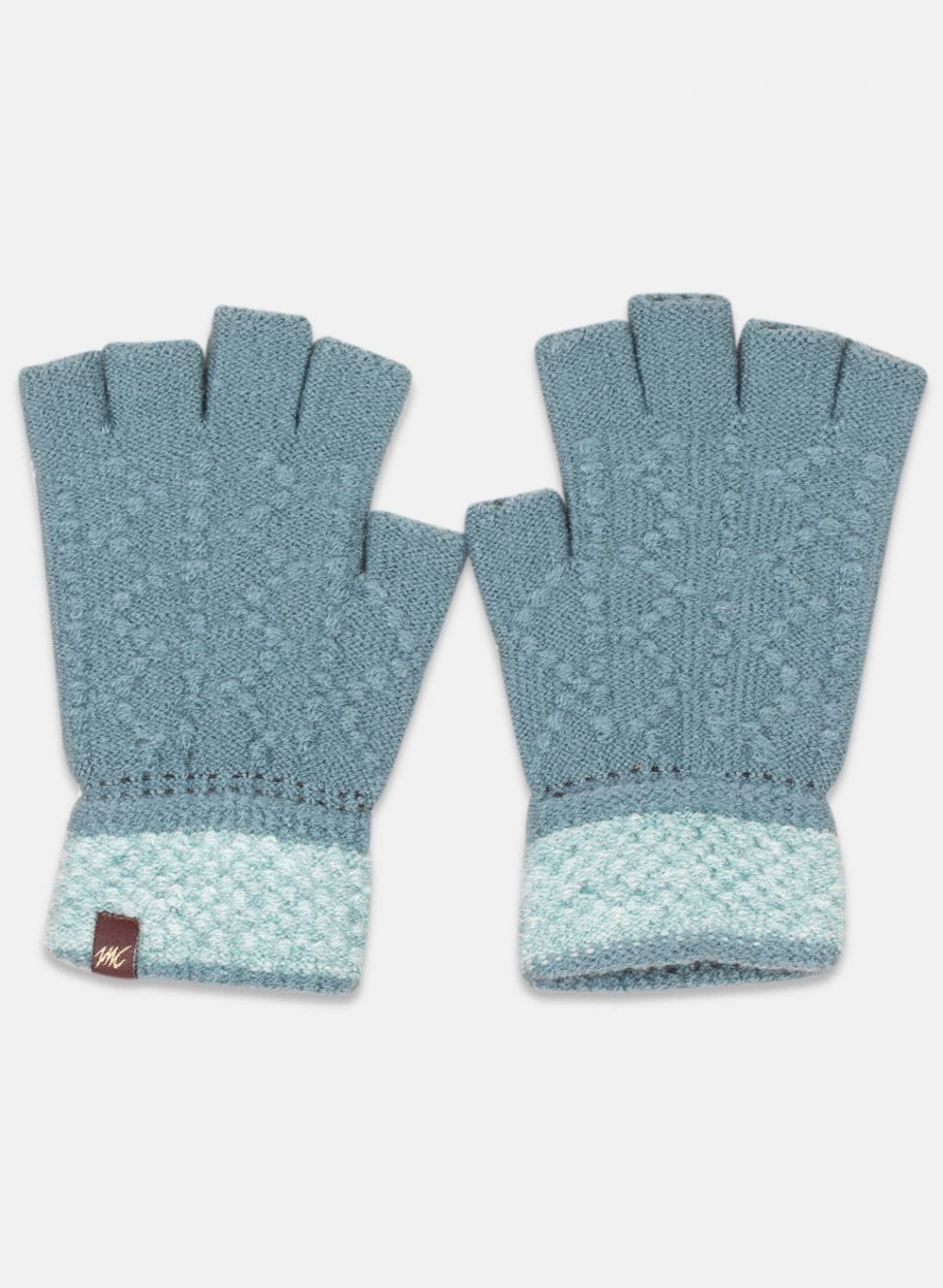 Women Blue Self Design Gloves