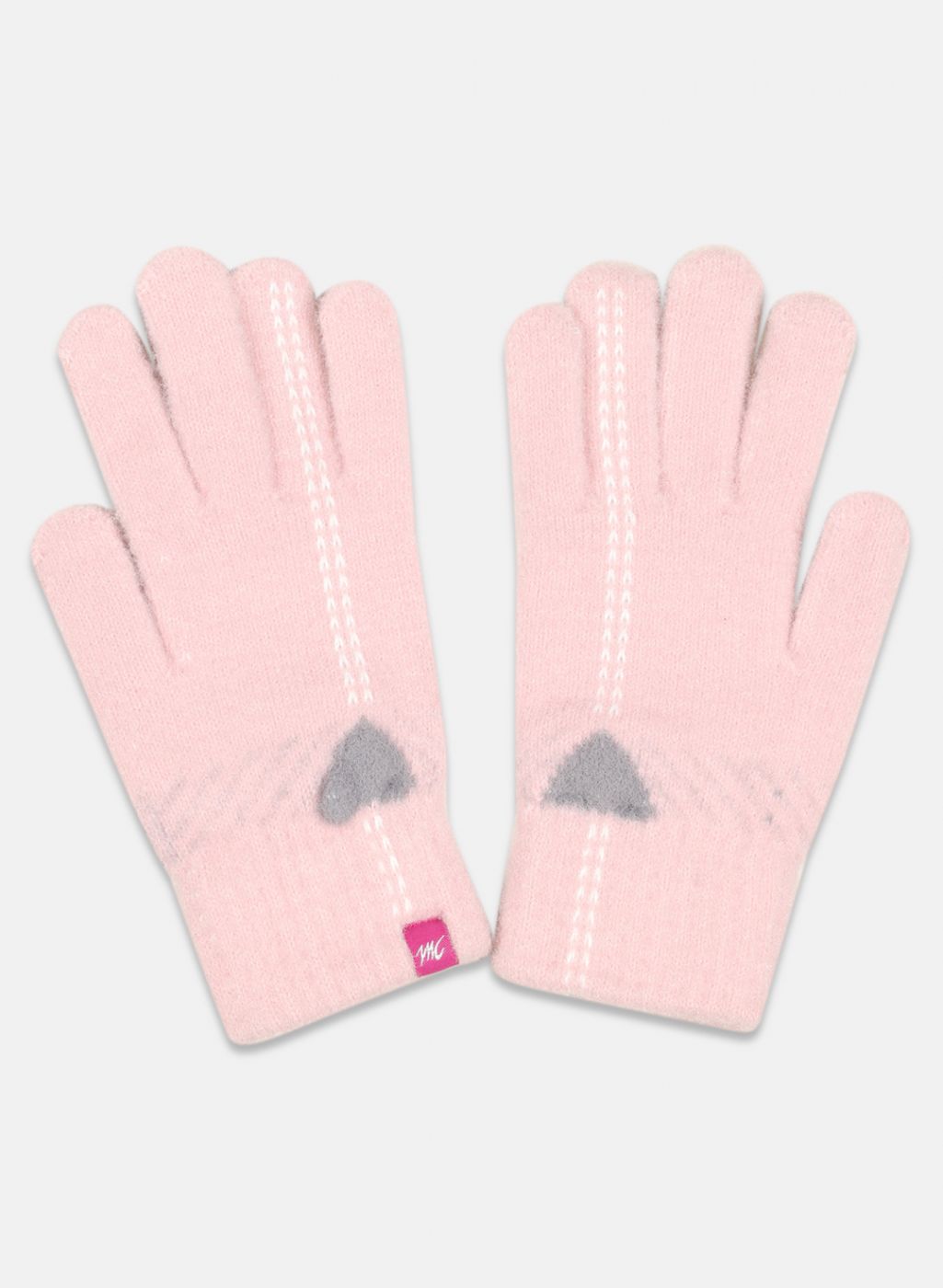 Women Pink Self Design Gloves
