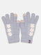 Women Purple Self Design Gloves