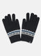 Women Black Self Design Gloves