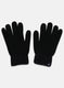 Women Black Self Design Gloves