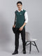 Men Green Solid V Neck Sleeveless Sweaters/Pullovers