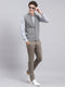 Men Grey Solid Wool blend Sweater