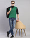 Men Green Solid V Neck Sleeveless Sweater