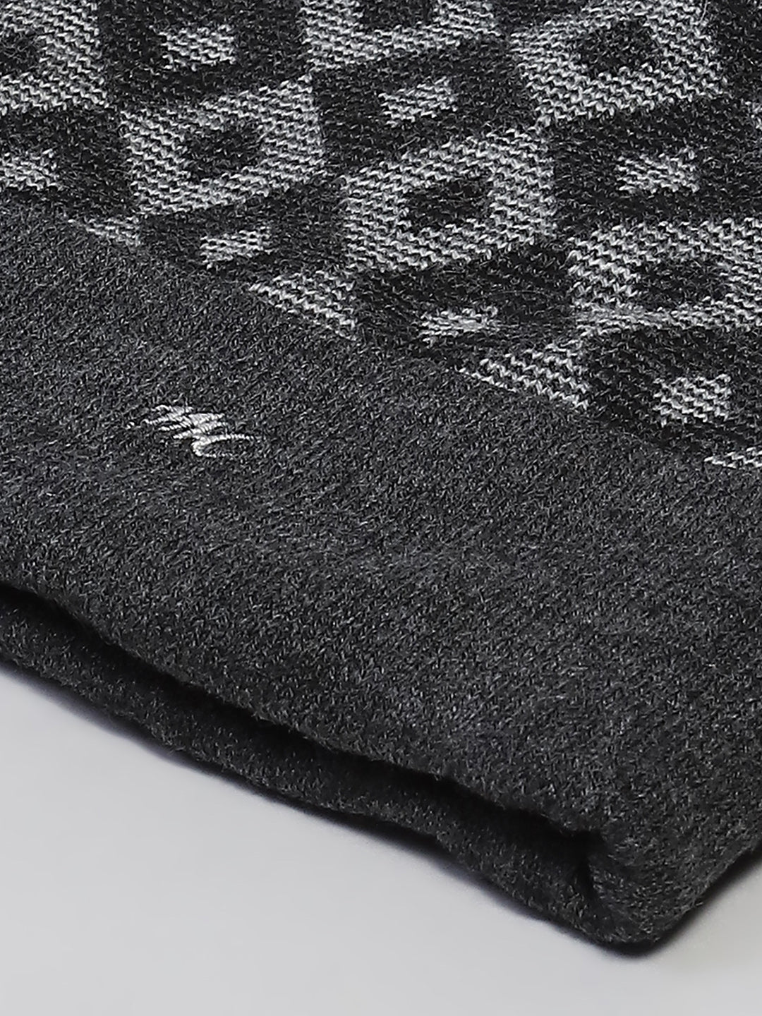 Men Grey Self Design Cap