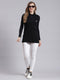 Women Black Solid Pure wool Cardigan