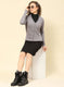 Women Grey Solid Modal Nylone Cardigan