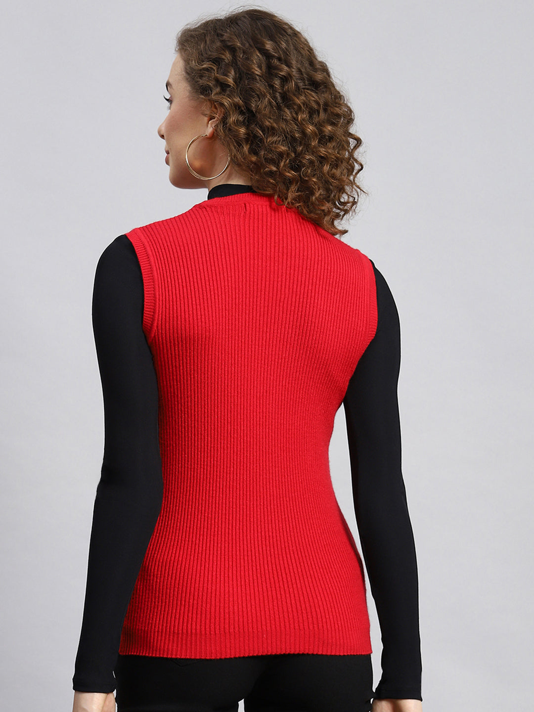 Women Red Solid Sceavy