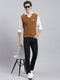 Men Mustard Self Sweater