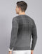 Men Grey Solid Round Neck Full Sleeve Sweater
