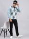 Men Blue Printed Pullover