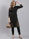 Women Black Self Kurti