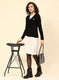Women Black Self Design Wool blend Cardigan