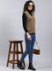 Women Yellow Self Design Wool blend Cardigan
