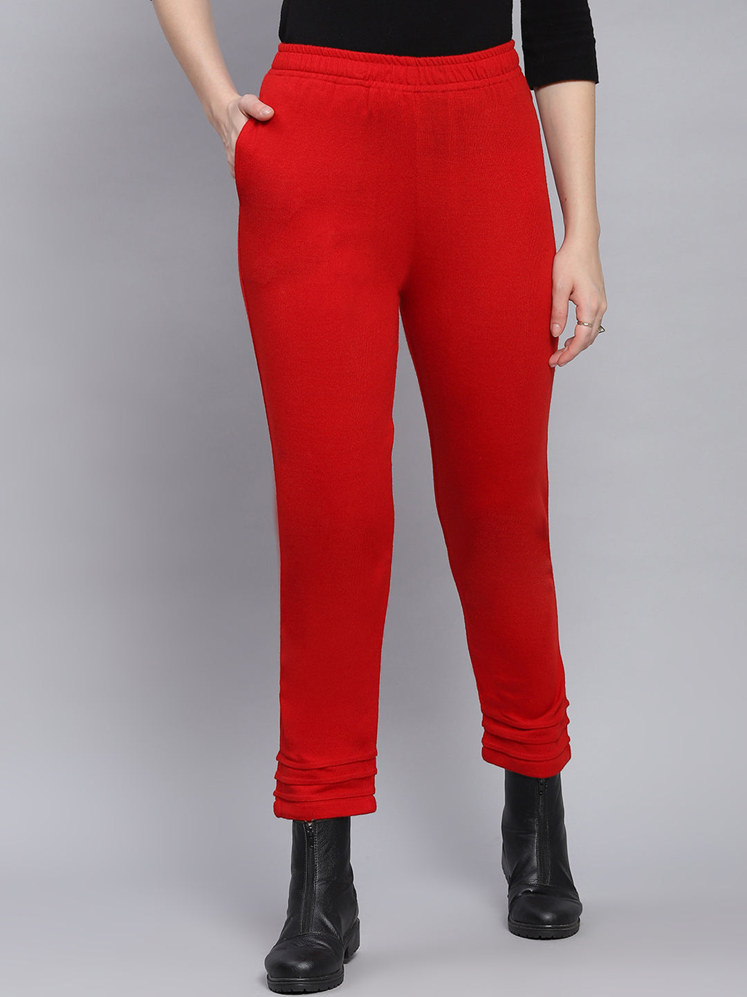 Women's Crepe Pant in Red | Lola