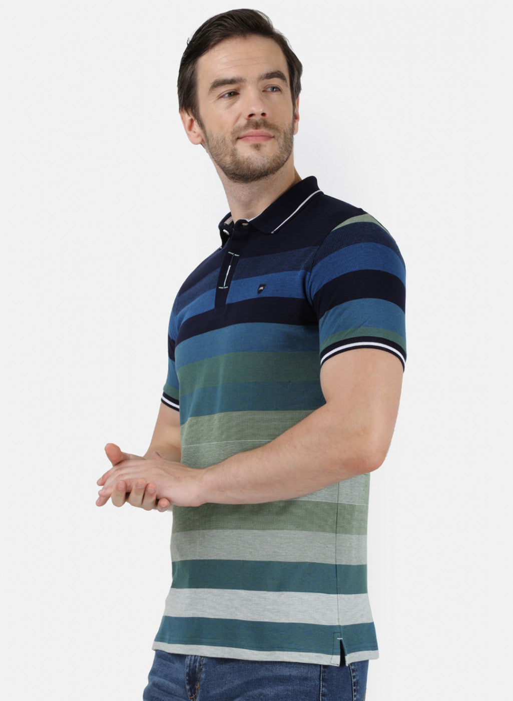Mens Multi Color Stripe T-Shirt