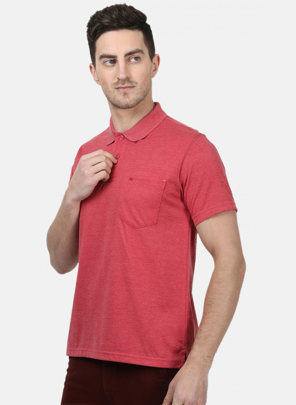 Mens Red Plain T-Shirts
