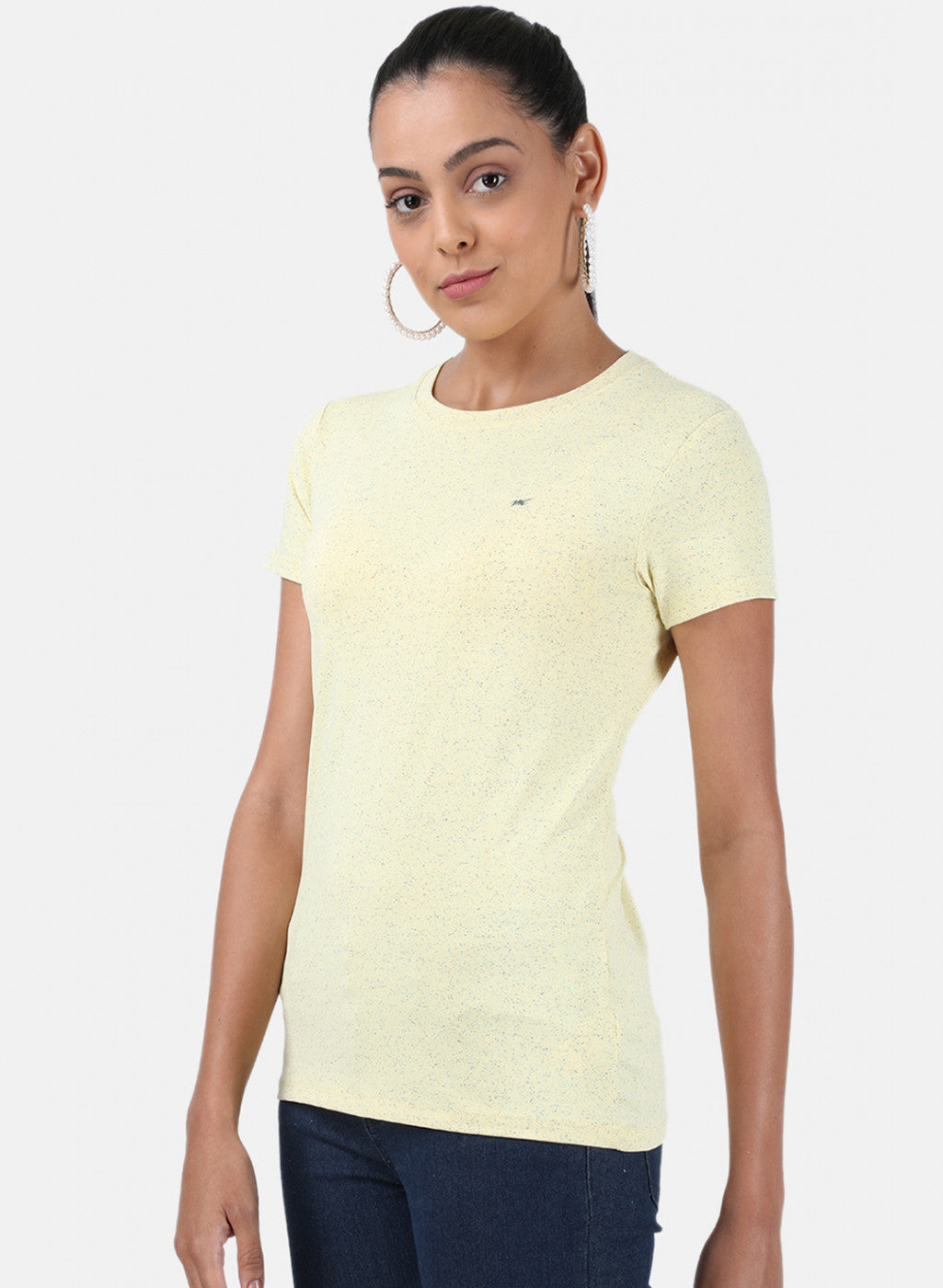 Womens Yellow Plain Top