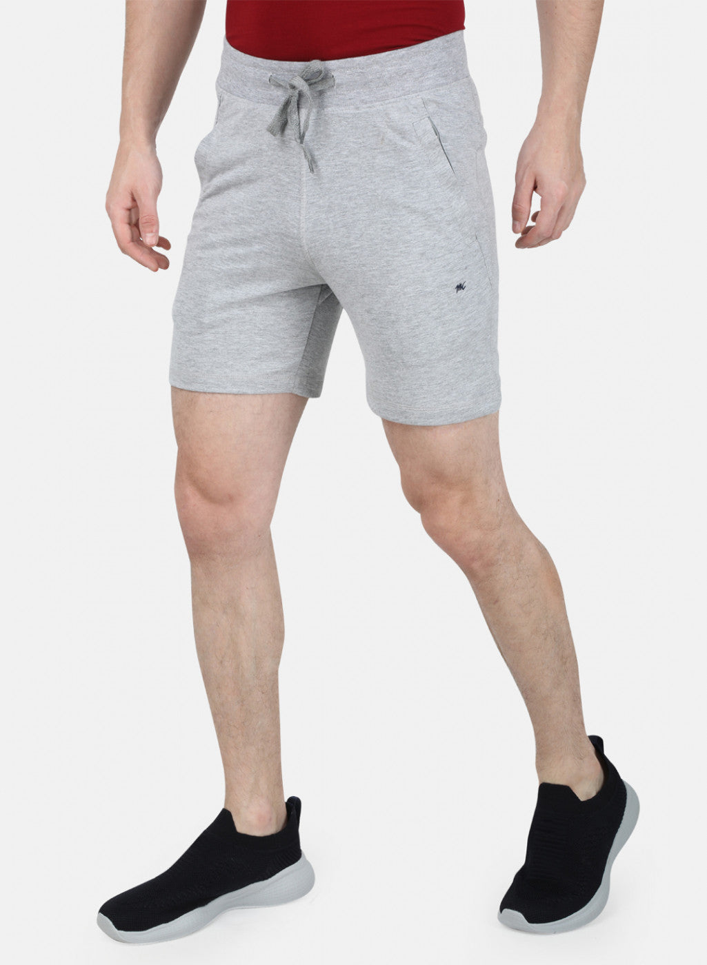 Mens Grey Plain Bermuda