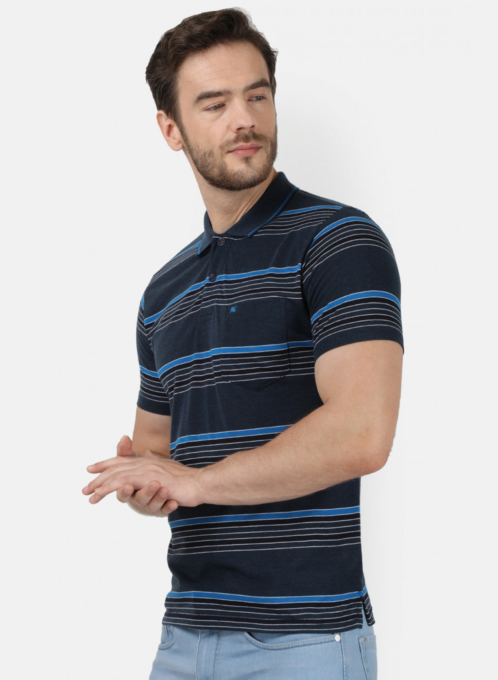 Mens Blue Stripe T-Shirt