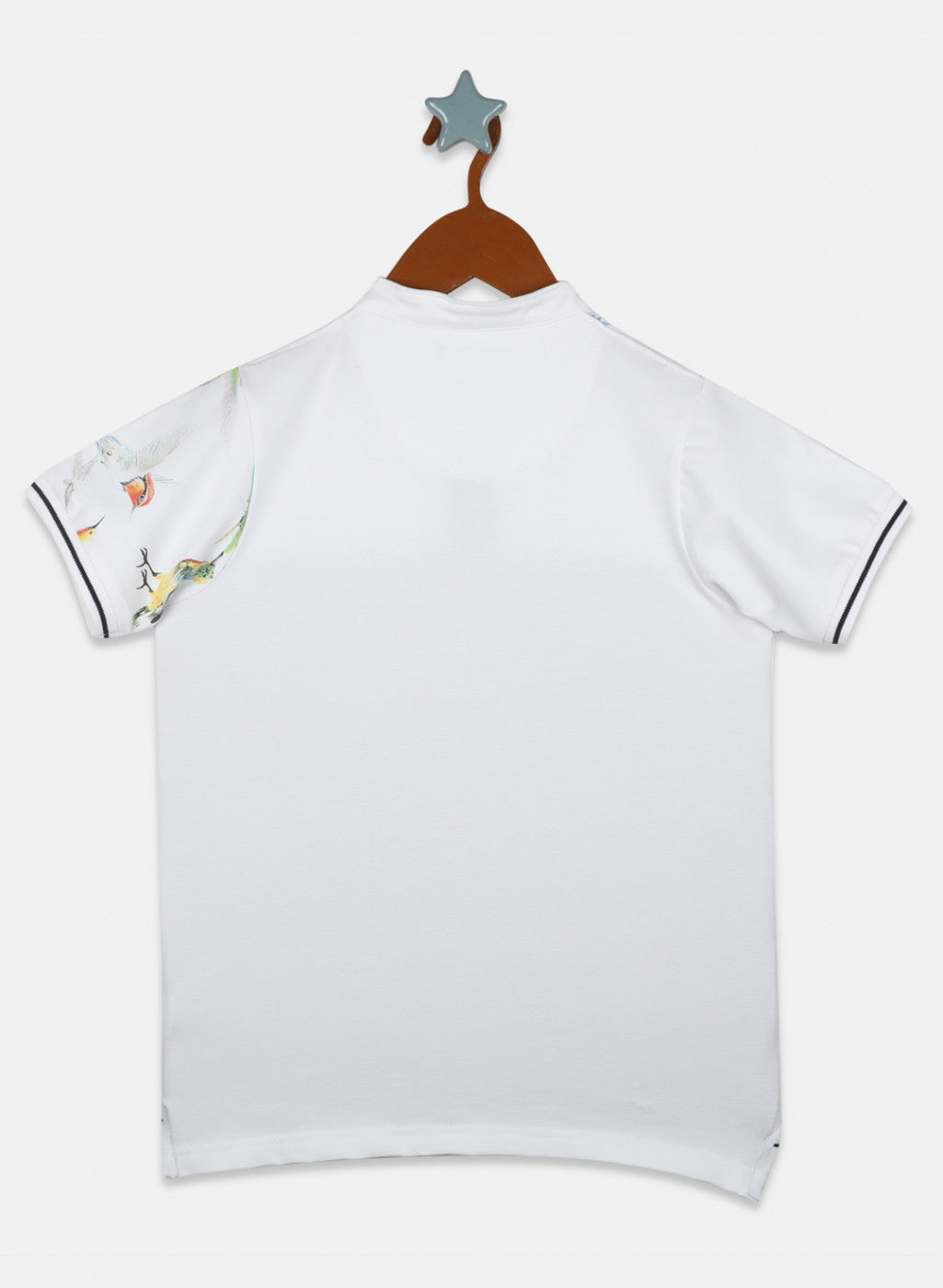 Boys Off White Printed T-Shirt