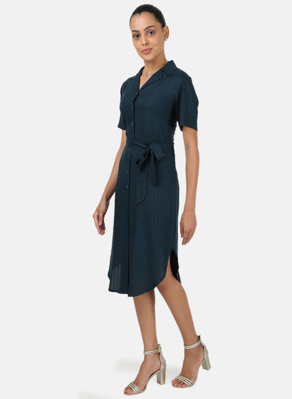 Womens Blue Self Tunic