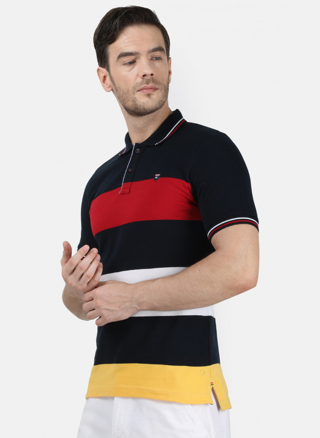 Mens Multi Color Stripe T-Shirt