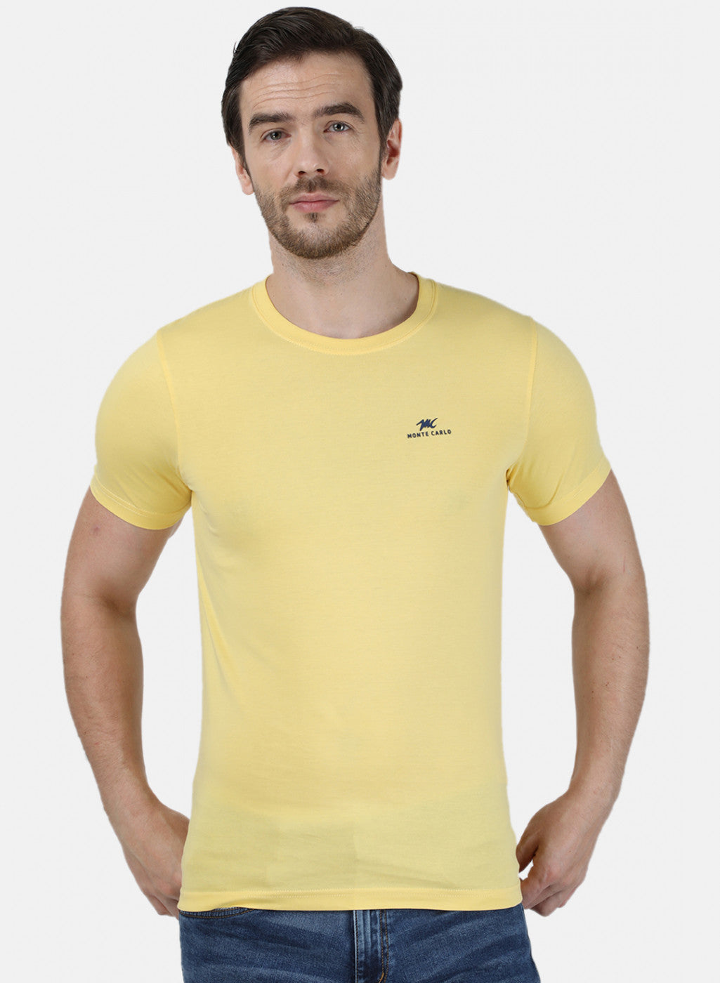 Mens Multi Color Plain T-Shirt