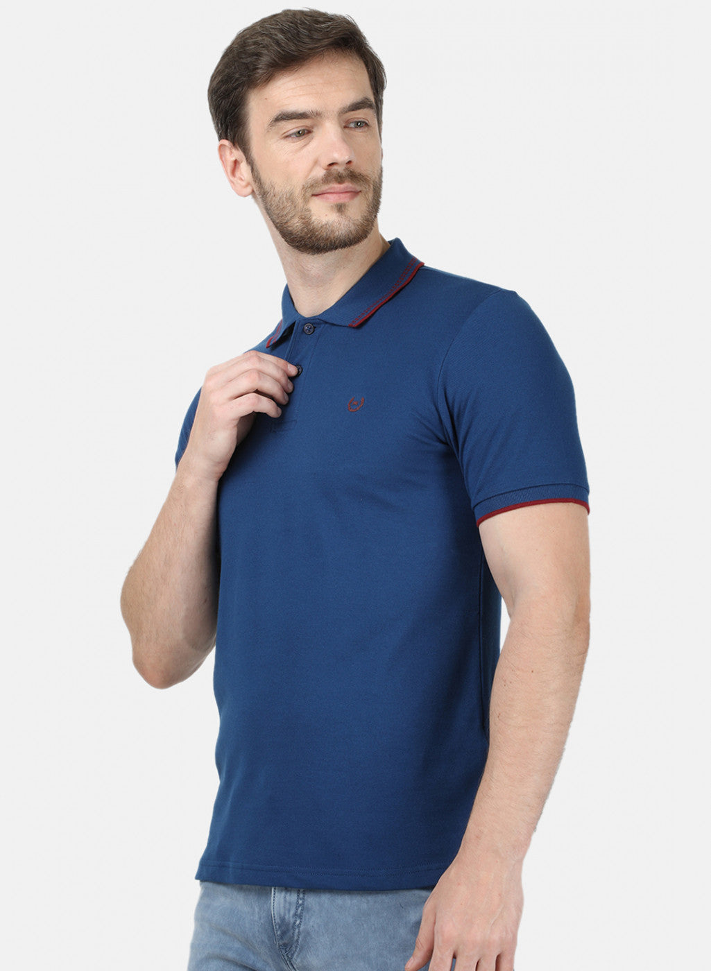 Mens Navy Blue Plain T-Shirt