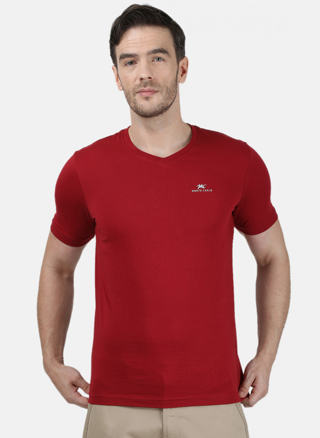 Mens Multi Color Plain T-Shirt