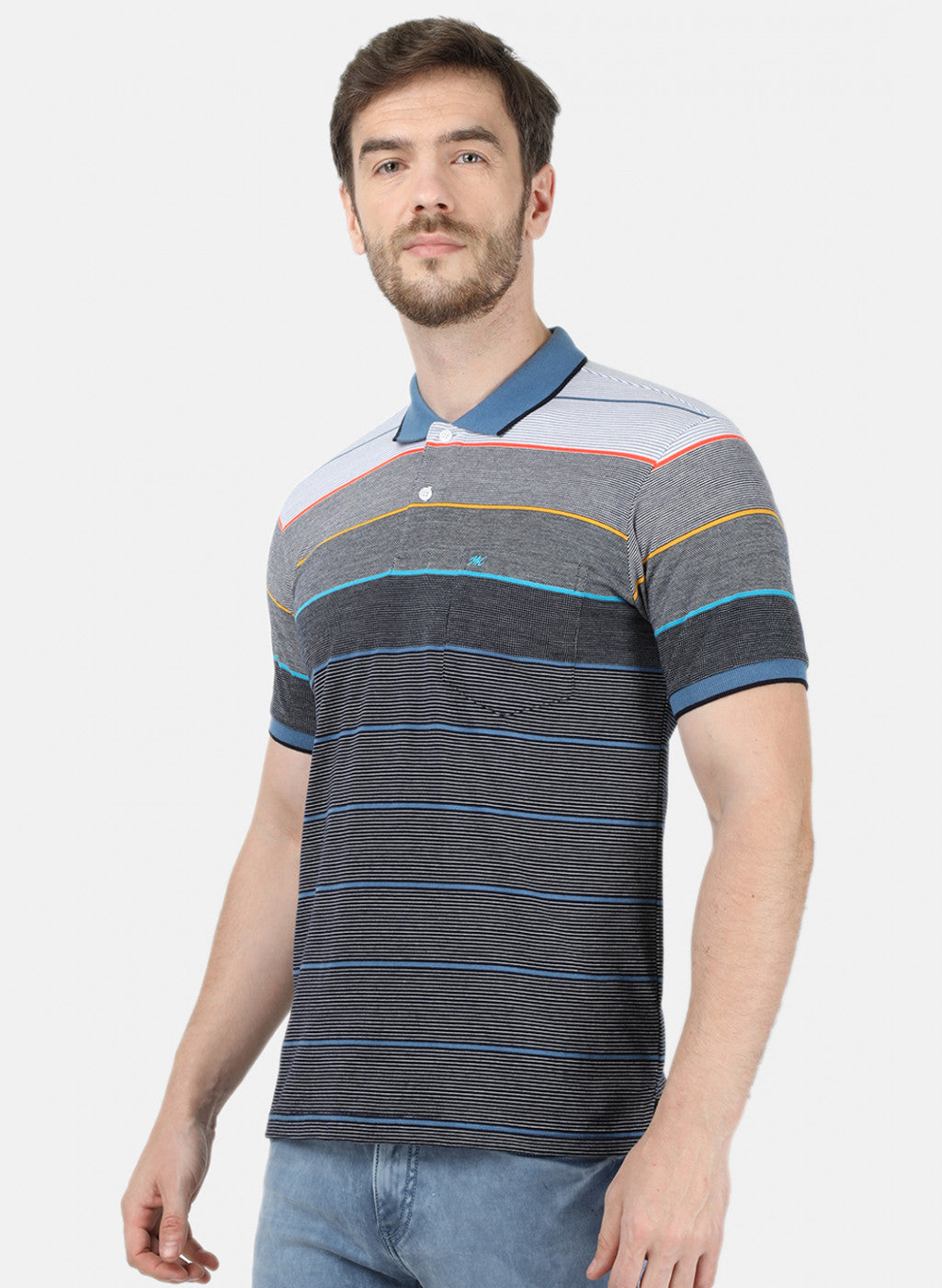 Mens Multi Color Stripe T-Shirt