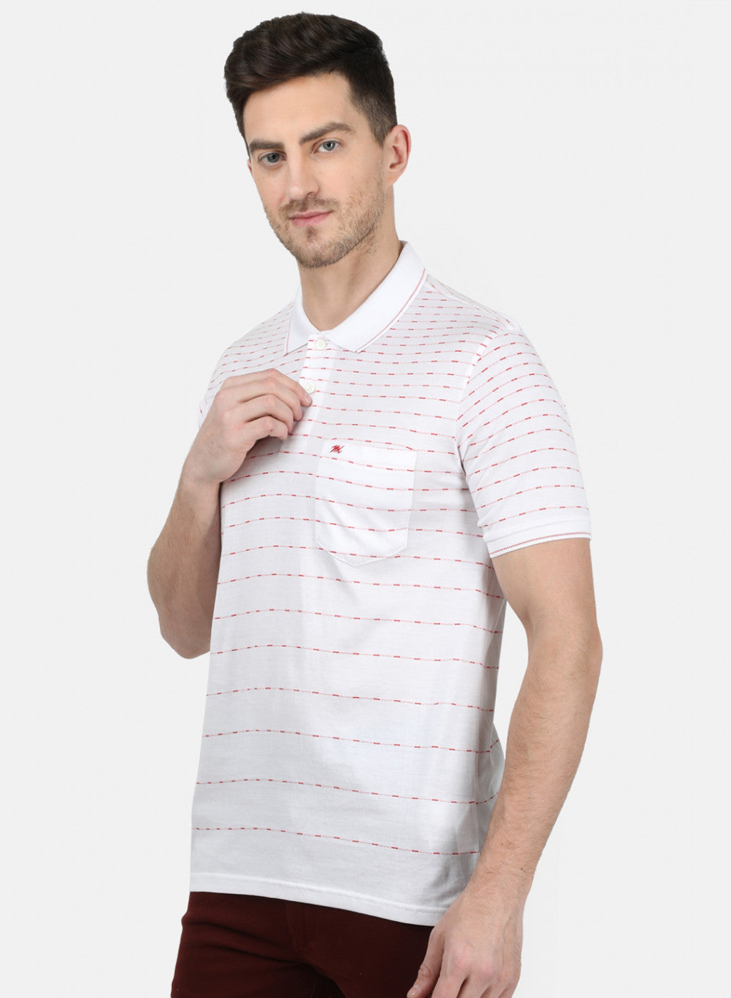 Mens White Stripe T-Shirt