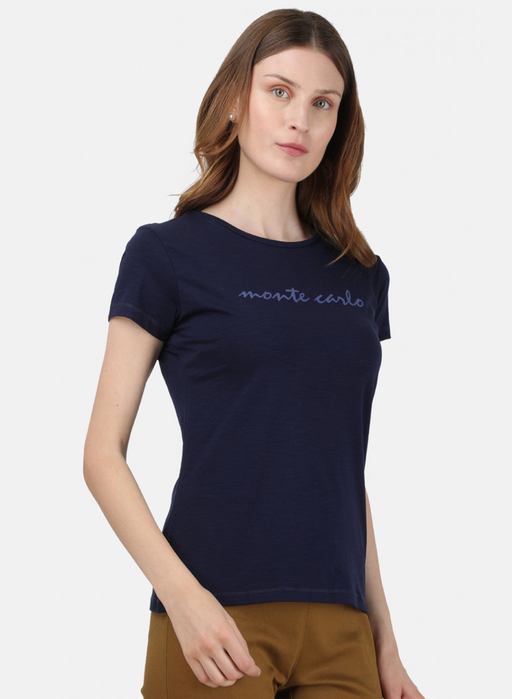 Womens Bluish Purple Printed Top