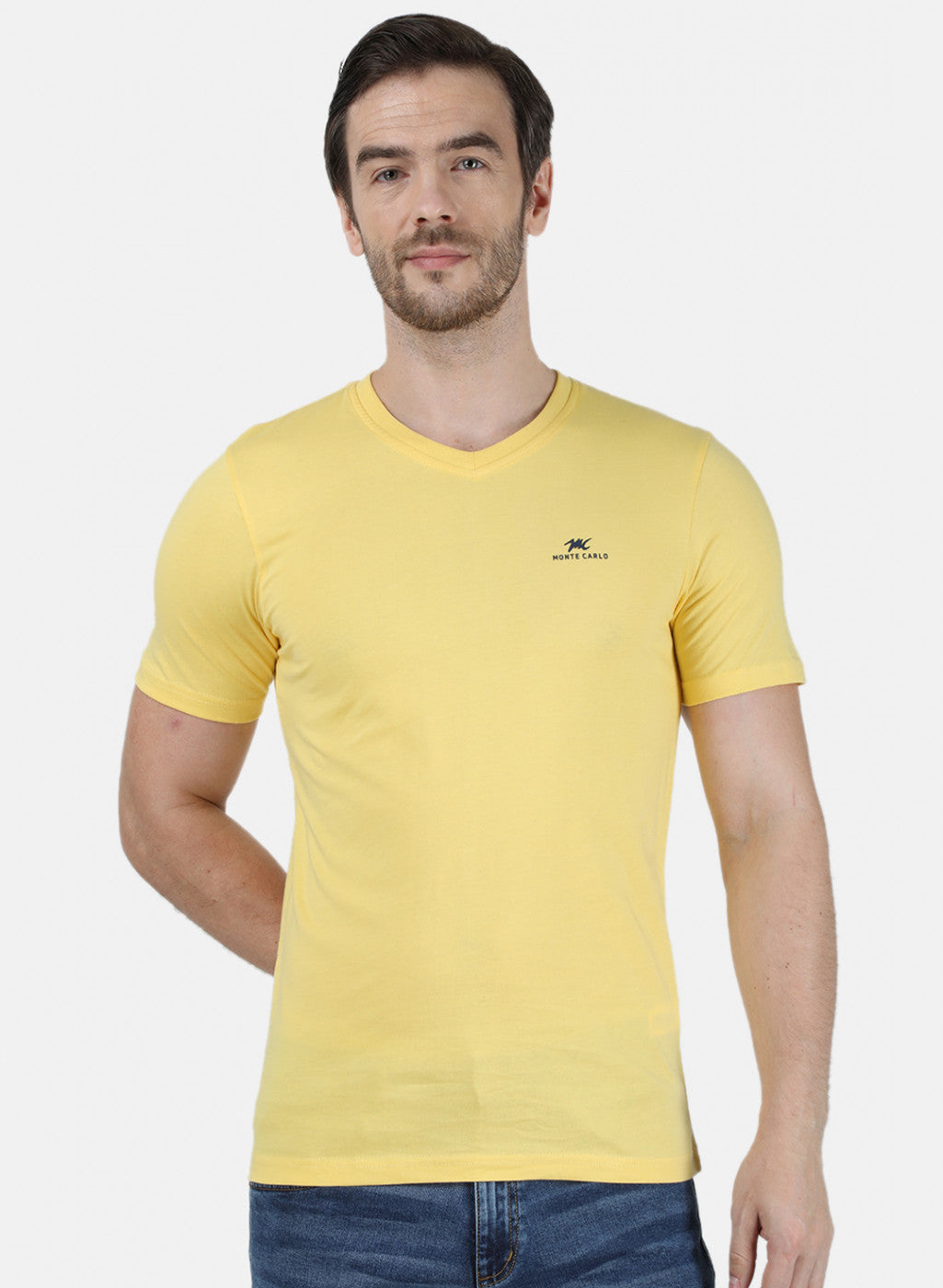 Mens Multi Color Plain T-Shirt