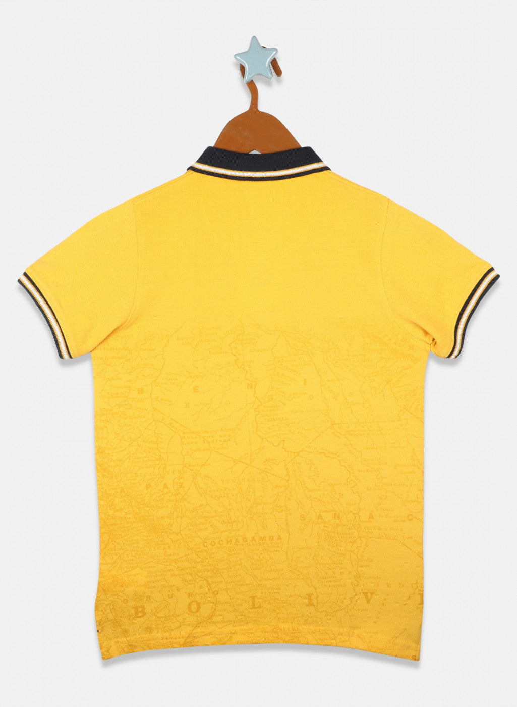 Boys Mustard Printed T-Shirts