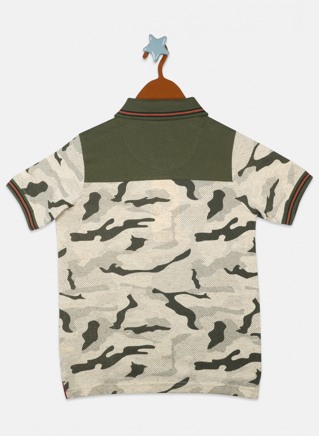 Boys Light Brown Printed T-Shirts