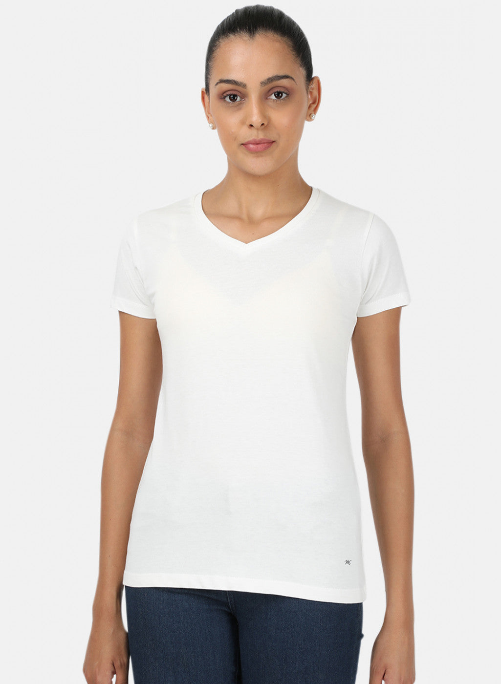 Womens Pink & Off White Plain Top 2Pc Set