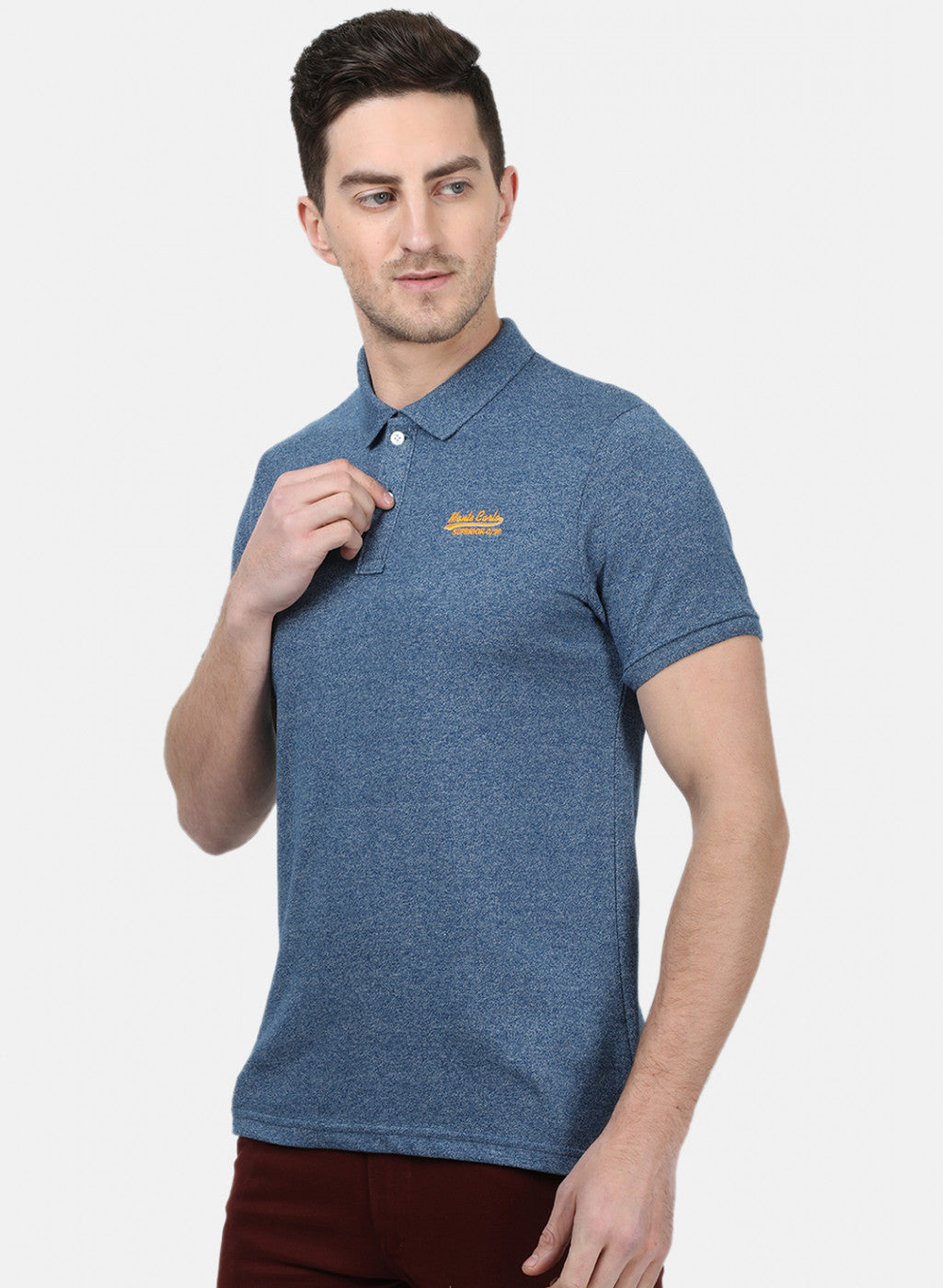Mens Blue Plain T-Shirts
