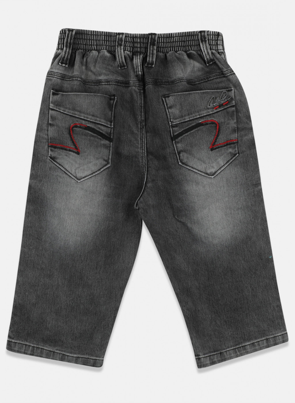 Boys Grey Normal Wash Capri