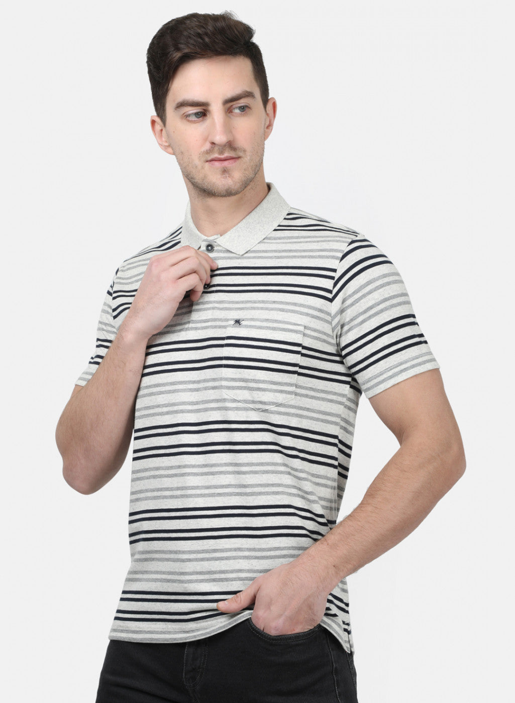 Mens Grey Stripe T-Shirts