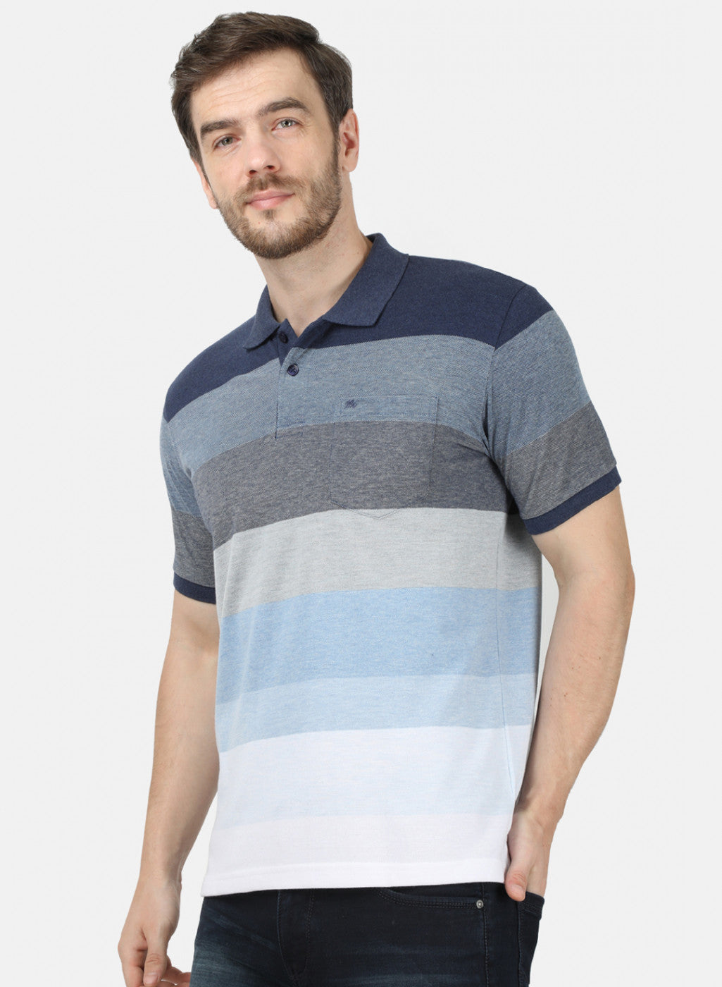 Mens NAvy Blue Stripe T-Shirt