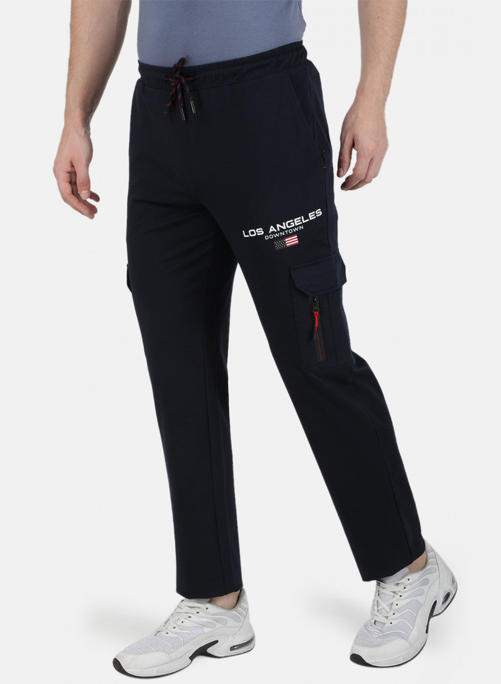 Mens Navy Blue Printed Lower