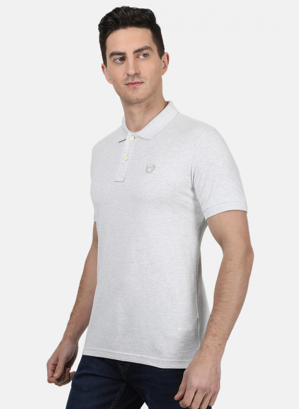 Mens Grey Plain T-Shirt
