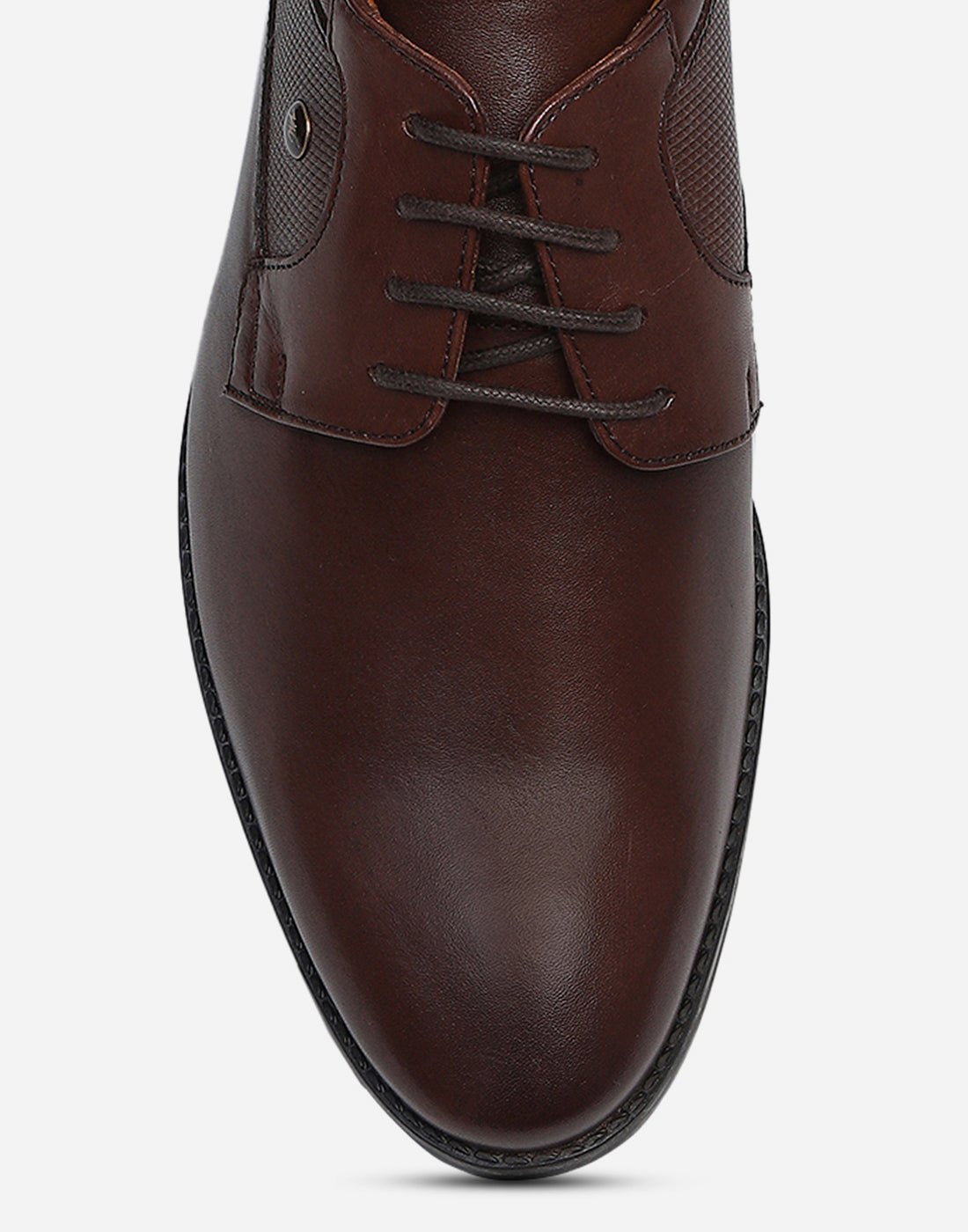 Men Brown Lace Up Genuine Leather Formal Derby
