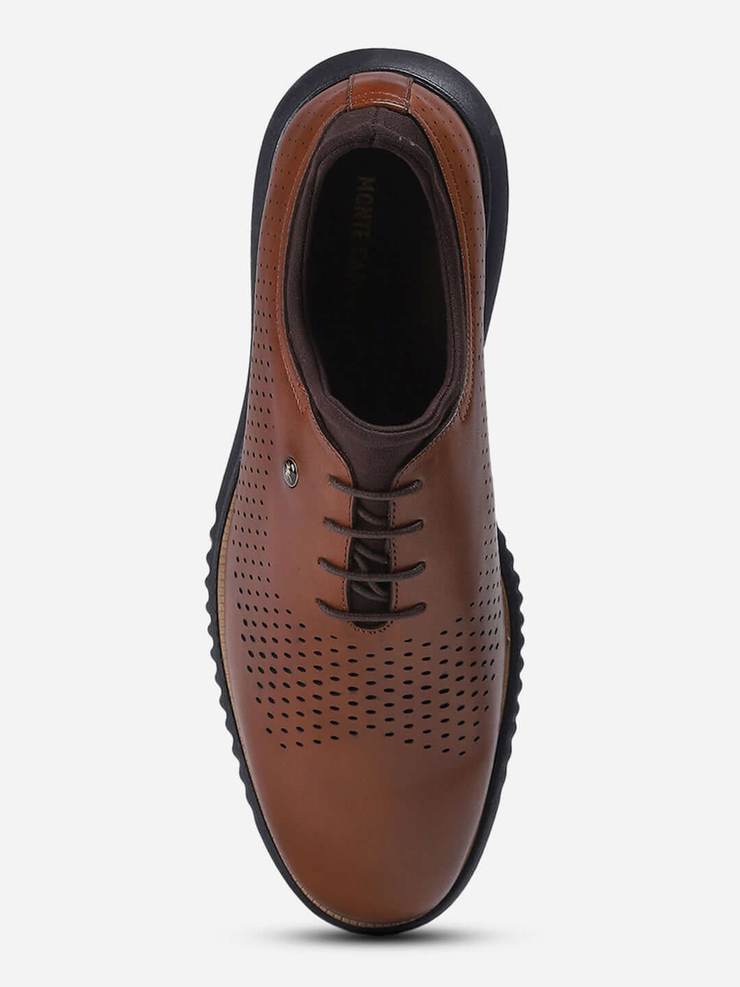 Men Tan Lace Up Genuine Leather Casual Shoes