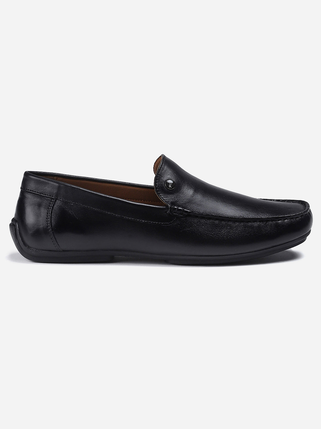 Men Black Slip on Genuine Leather Loafers