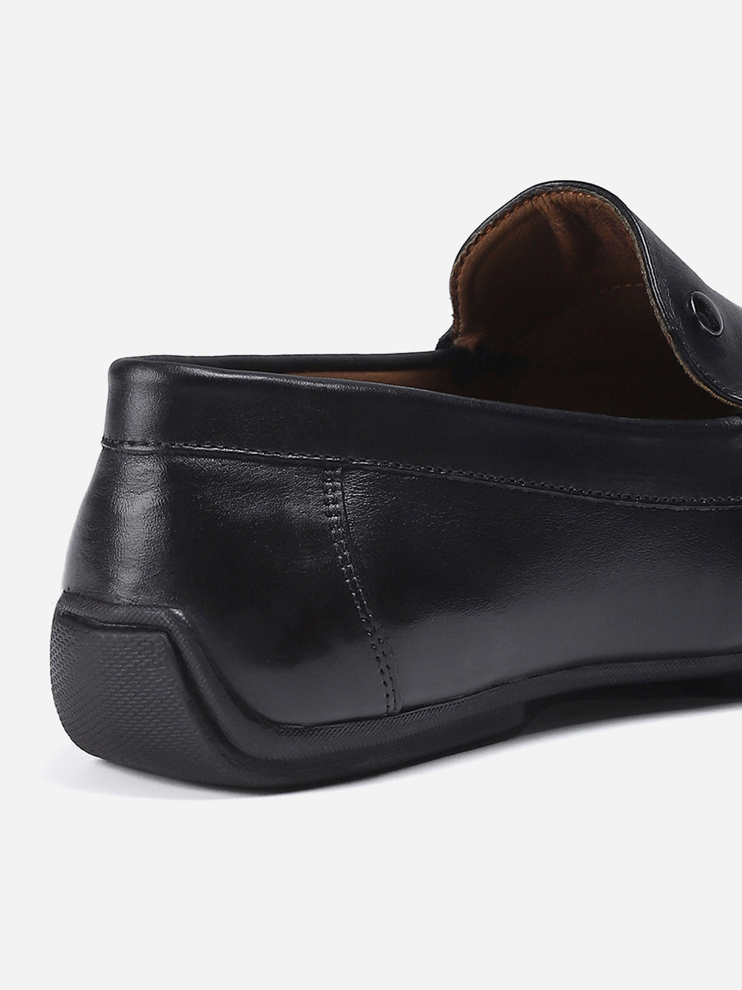 Men Black Slip on Genuine Leather Loafers