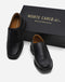 Men Black Slip on Genuine Leather Penny Loafers