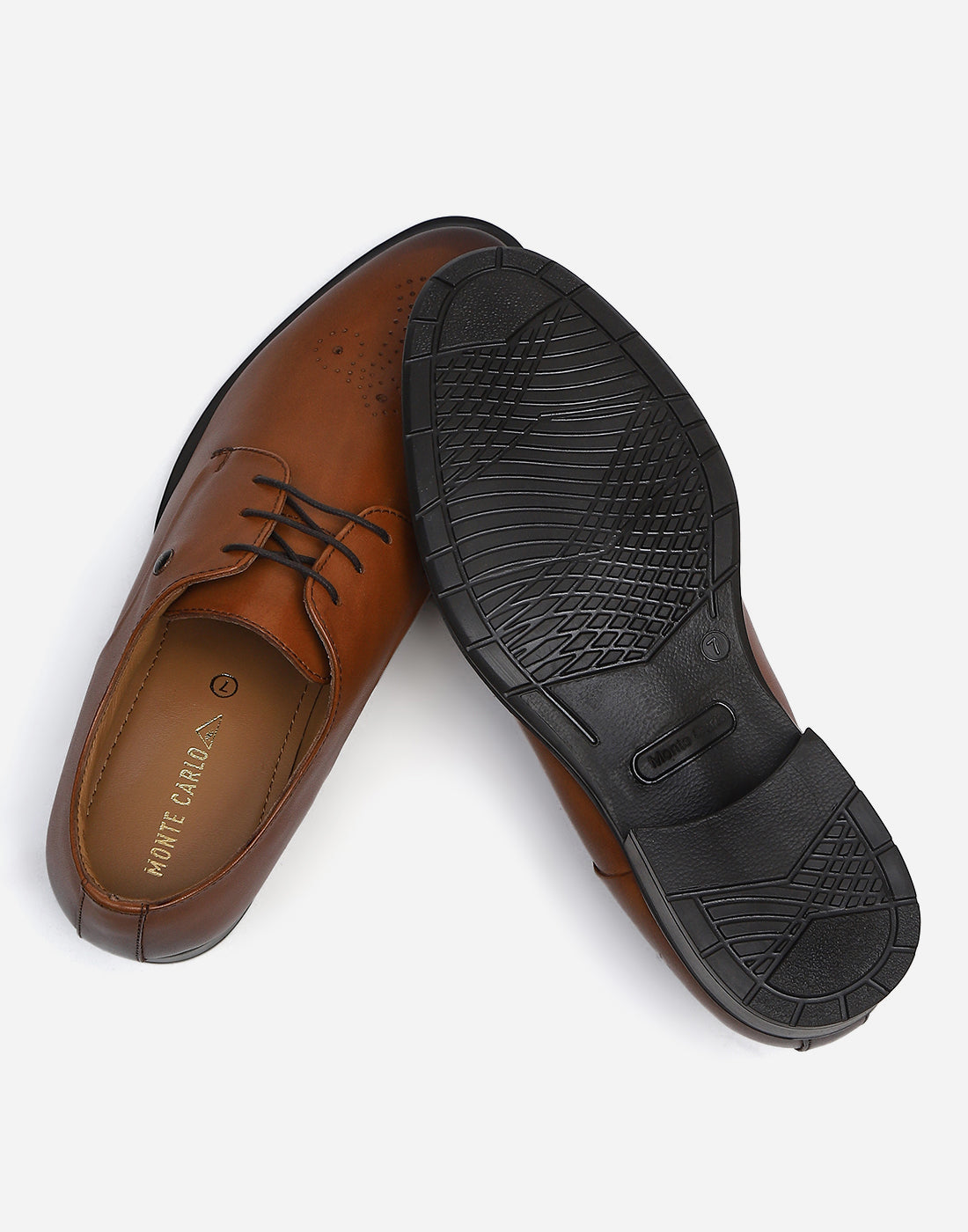 Men Tan Lace Up Genuine Leather Formal Brogues